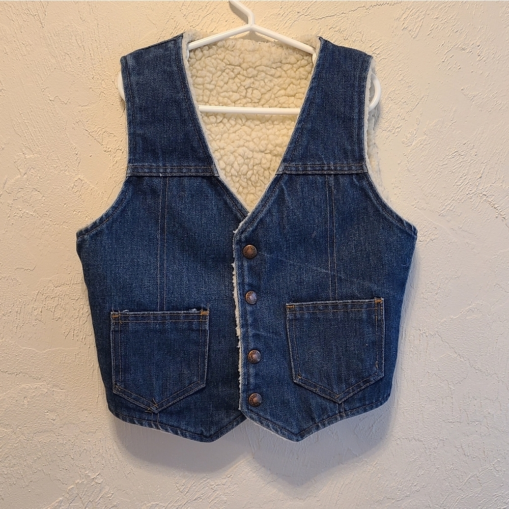 Vintage Denim Nelson Sherpa Lined Vest M